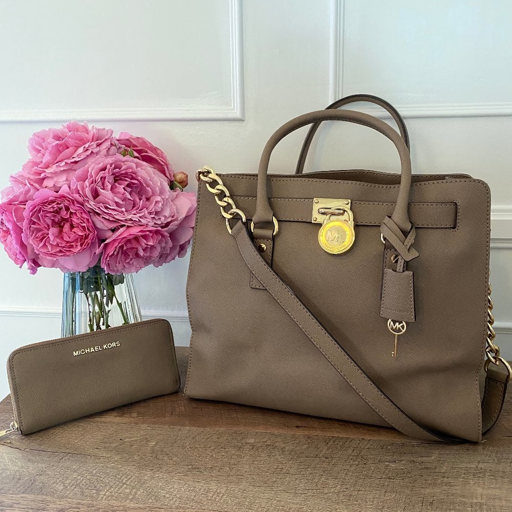 MICHAEL KORS Hamilton Saffiano Leather Bag, Wallet